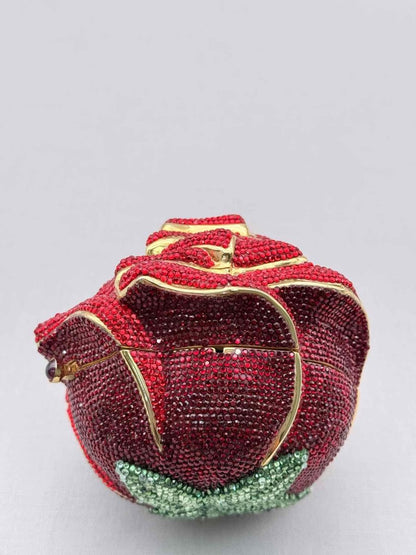 Pre-loved JUDITH LEIBER Minaudière Red & Green Clutch at Reems Closet