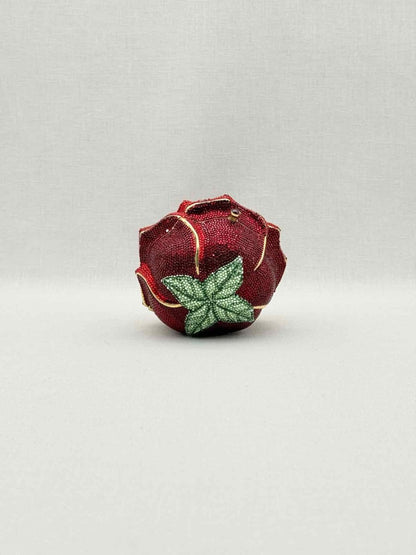Pre-loved JUDITH LEIBER Minaudière Red & Green Clutch at Reems Closet