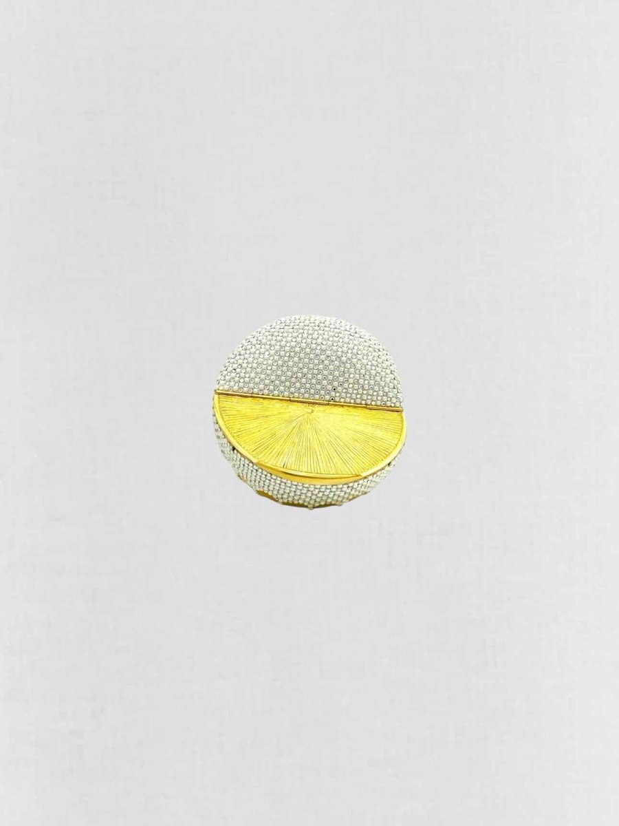 Pre - loved JUDITH LEIBER Shell Gold Clutch at Reems Closet