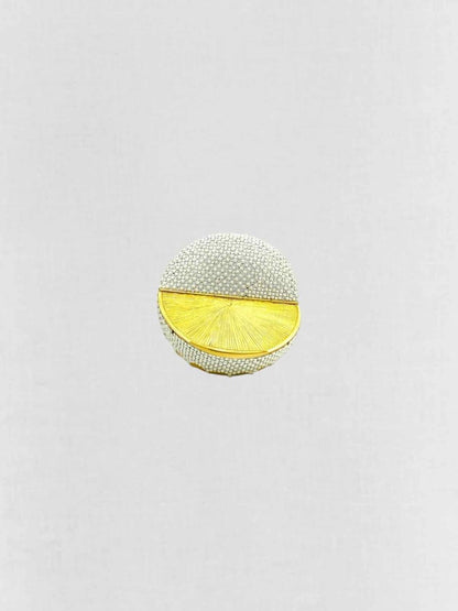 Pre - loved JUDITH LEIBER Shell Gold Clutch at Reems Closet