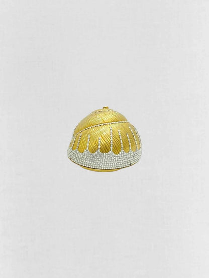 Pre - loved JUDITH LEIBER Shell Gold Clutch at Reems Closet