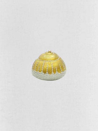 Pre - loved JUDITH LEIBER Shell Gold Clutch at Reems Closet