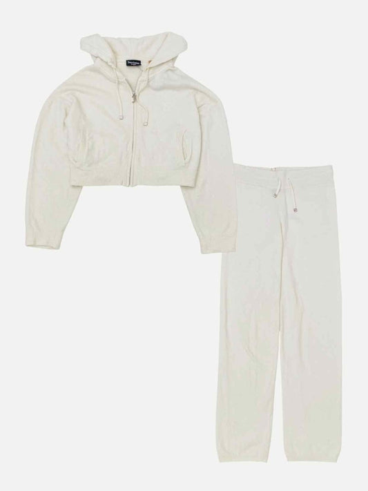 Pre - loved JUICY COUTURE Hoodie Off - white Tracksuit Set at Reems Closet