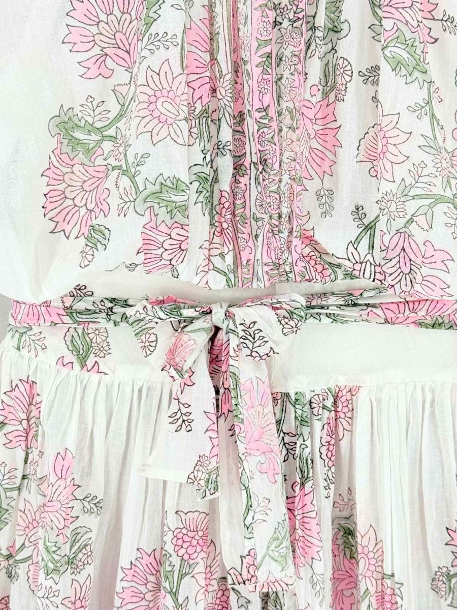 Pre - loved JULIET DUNN White Multicolor Size Large Short Dress at Reems Closet