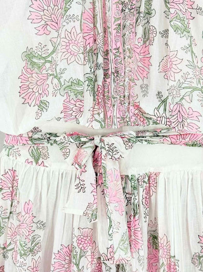 Pre - loved JULIET DUNN White Multicolor Size Large Short Dress at Reems Closet