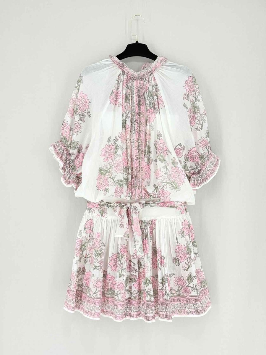 Pre - loved JULIET DUNN White Multicolor Size Large Short Dress at Reems Closet