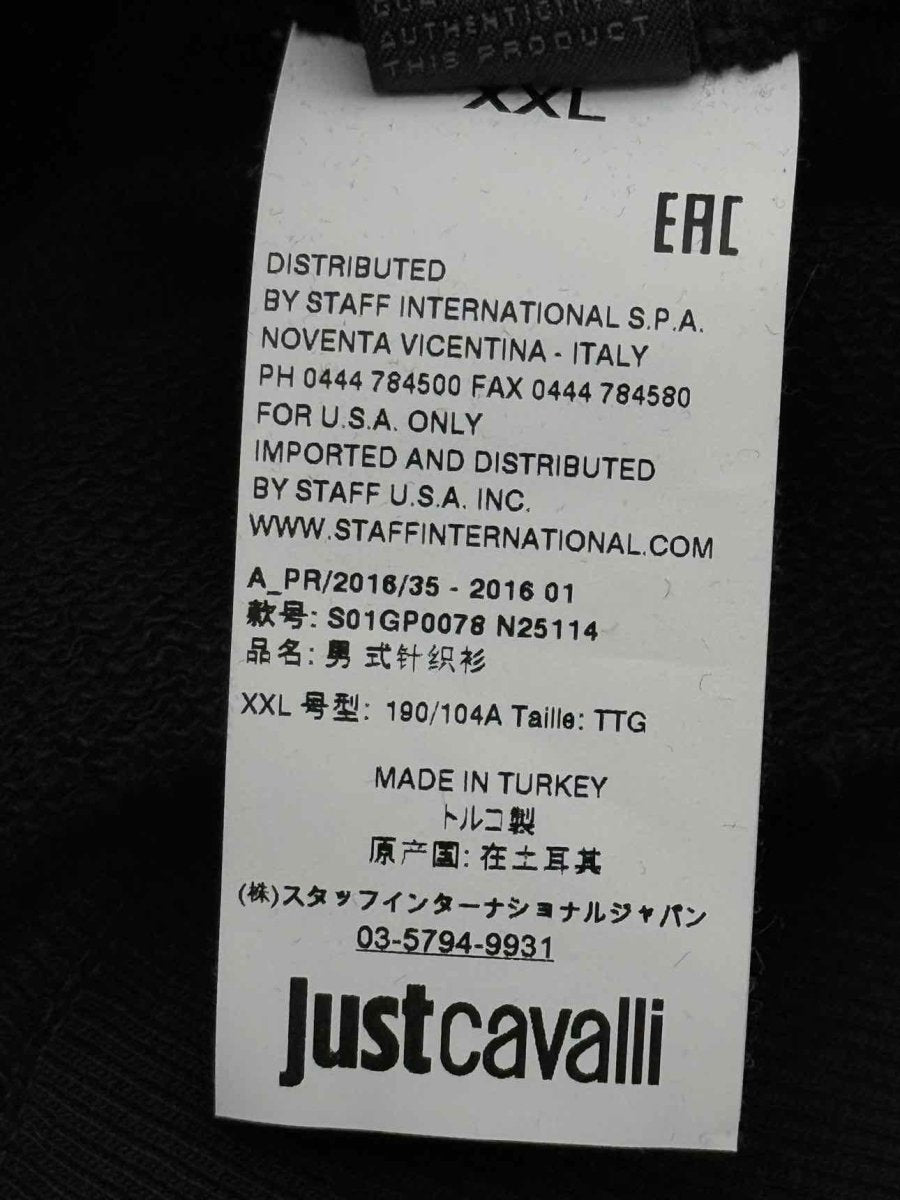 Pre - loved JUST CAVALLI Black Multicolor Size XXLarge Sweatshirt at Reems Closet