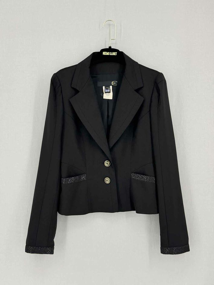 Pre-loved JUST CAVALLI Black Size US 6 Jacket at Reems Closet