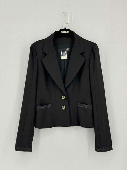 Pre-loved JUST CAVALLI Black Size US 6 Jacket at Reems Closet