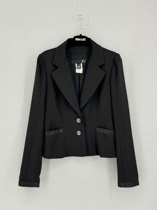 Pre-loved JUST CAVALLI Black Size US 6 Jacket at Reems Closet