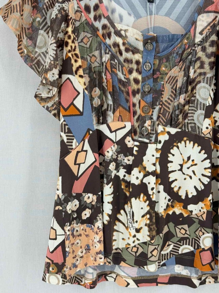 Pre - loved JUST CAVALLI Size US 6 Top & Skirt Outfit at Reems Closet