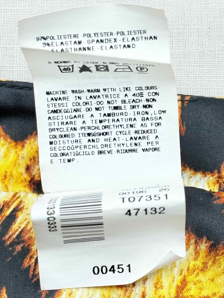 Pre - loved JUST CAVALLI Yellow & Black Size US 8 Knee Length Skirt at Reems Closet