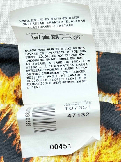 Pre - loved JUST CAVALLI Yellow & Black Size US 8 Knee Length Skirt at Reems Closet