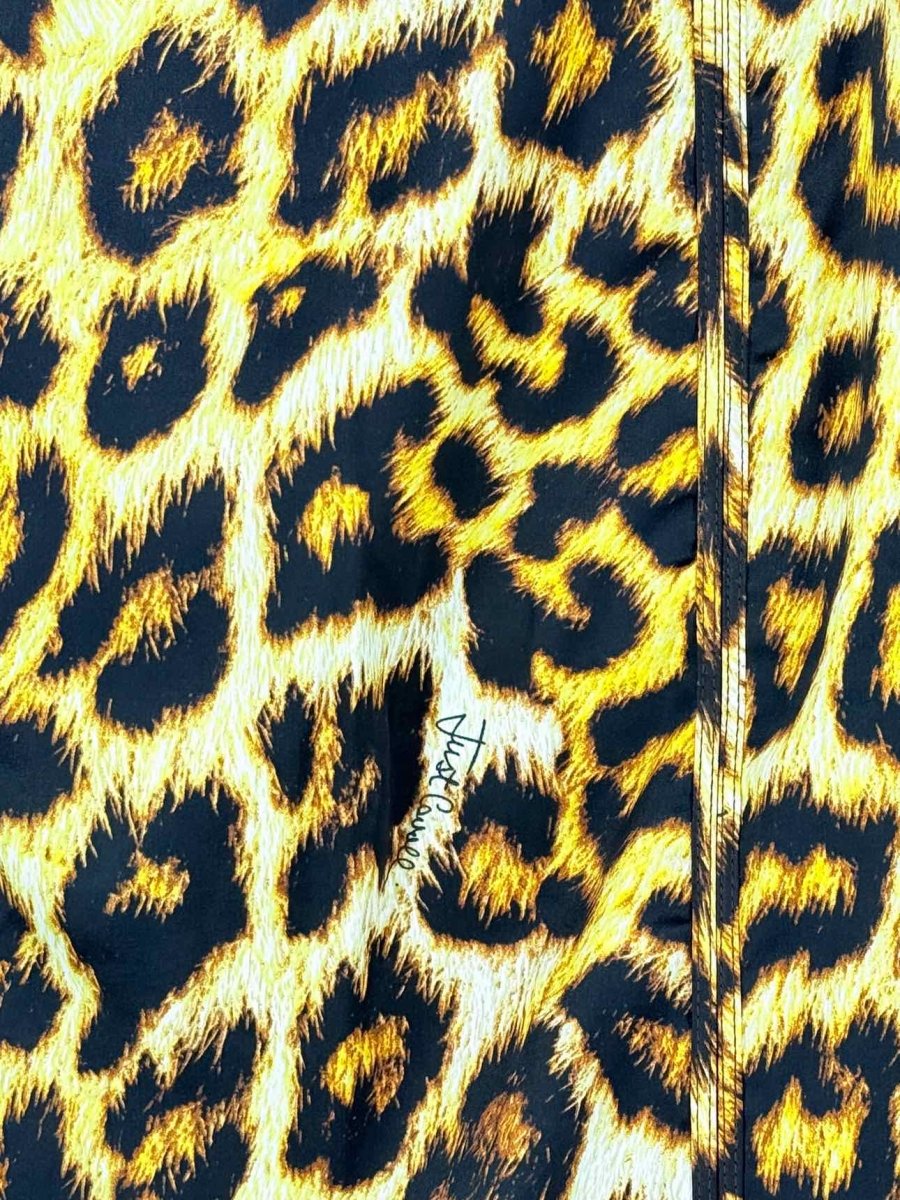 Pre - loved JUST CAVALLI Yellow & Black Size US 8 Knee Length Skirt at Reems Closet