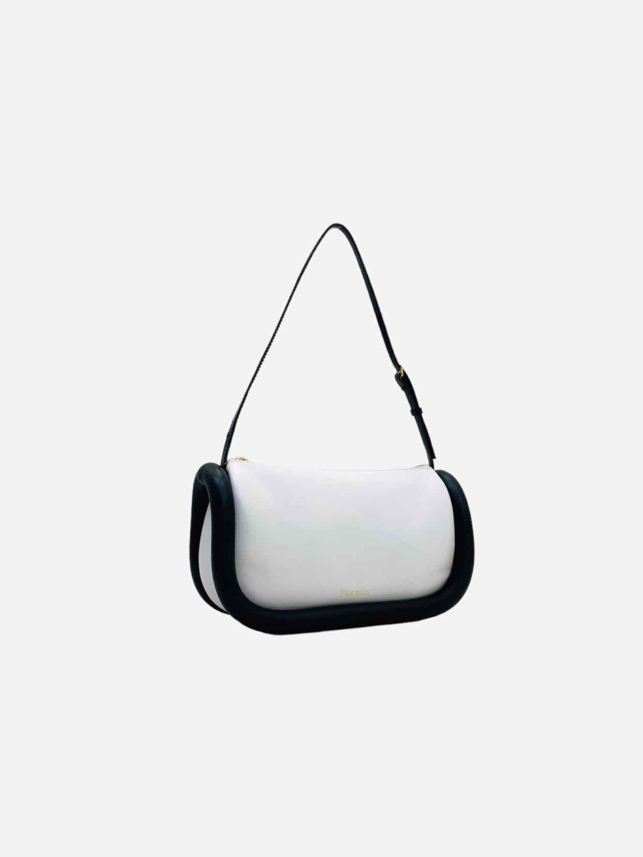 Pre - loved JW ANDERSON Bumper - 15 White & Black Shoulder Bag at Reems Closet