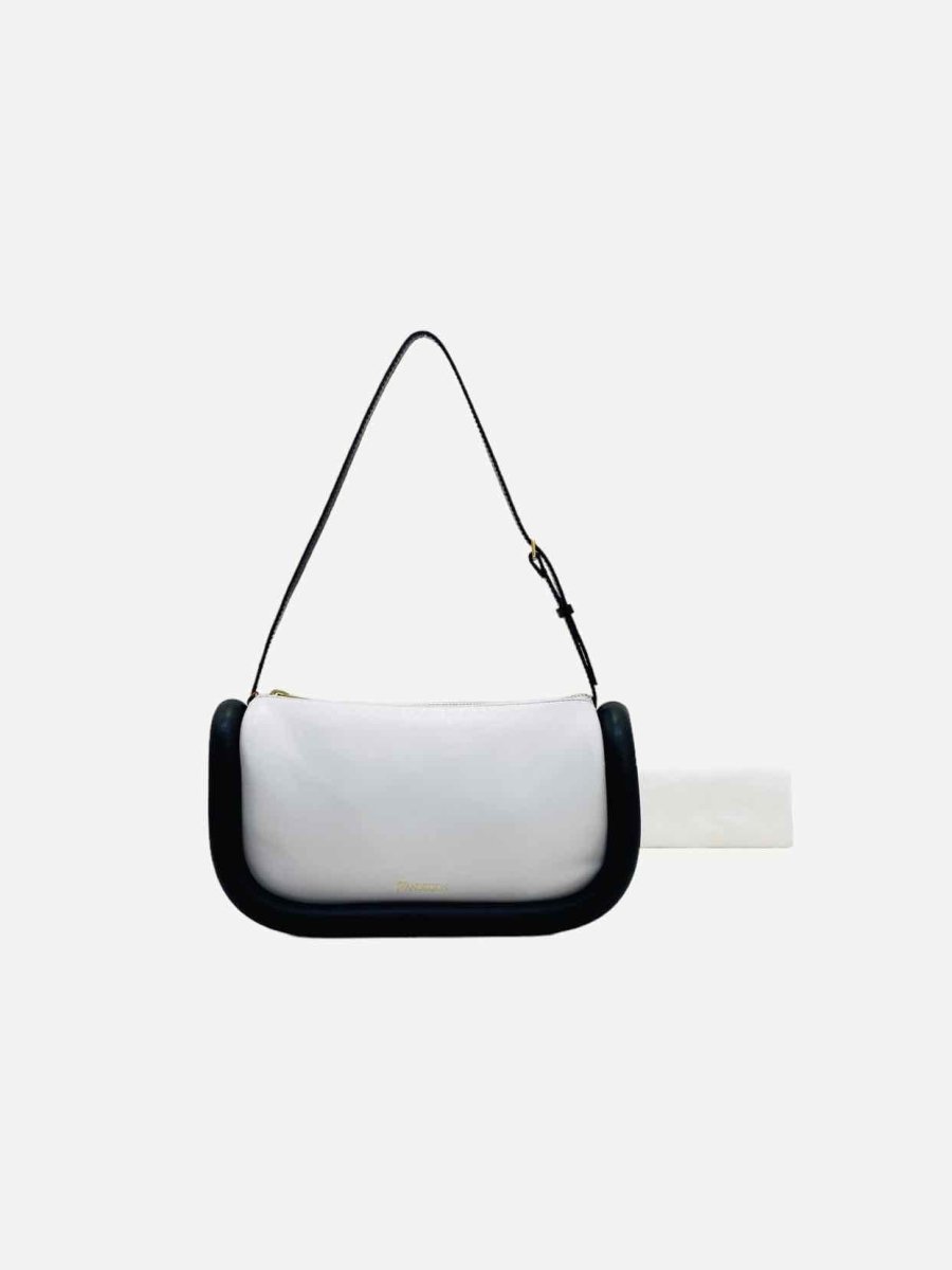 Pre - loved JW ANDERSON Bumper - 15 White & Black Shoulder Bag at Reems Closet