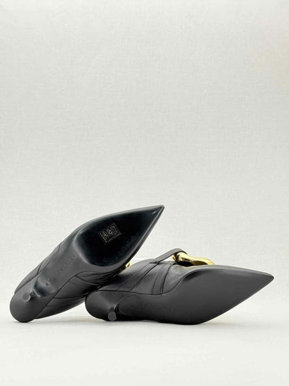 Pre - loved JW ANDERSON Chain Kitten Black Size EU 38 Mules at Reems Closet