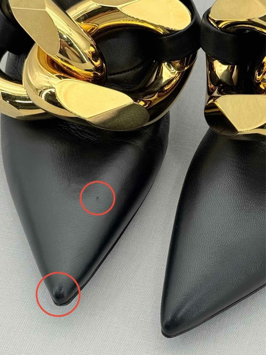 Pre - loved JW ANDERSON Chain Kitten Black Size EU 38 Mules at Reems Closet