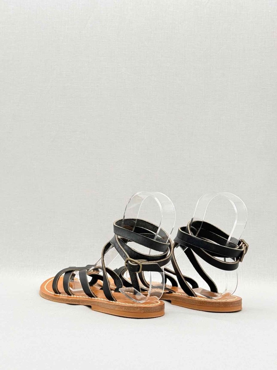 Pre - loved K JACQUES Black Size EU 39 Flats at Reems Closet