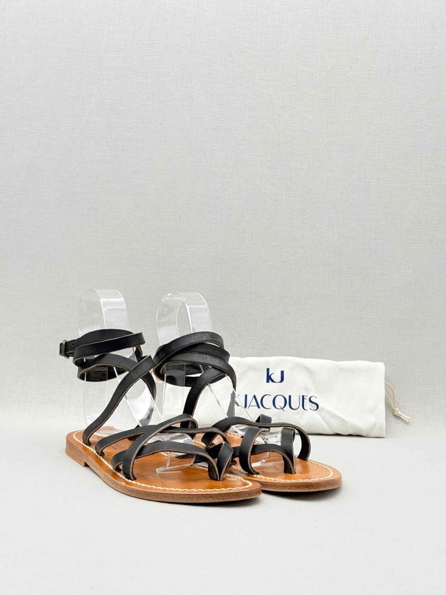Pre - loved K JACQUES Black Size EU 39 Flats at Reems Closet