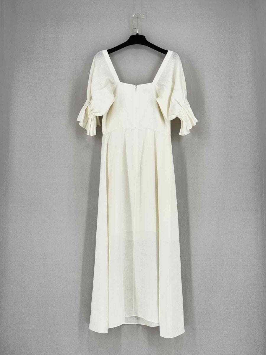 Pre - loved KAGE White Size Small Midi Dress at Reems Closet