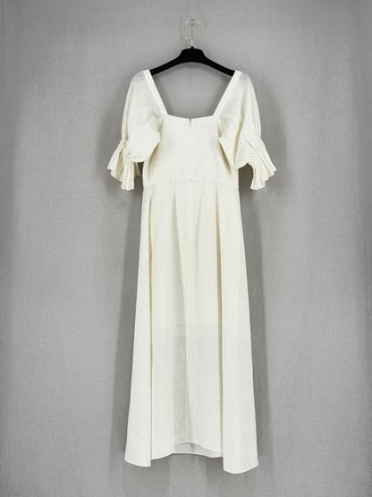 Pre - loved KAGE White Size Small Midi Dress at Reems Closet