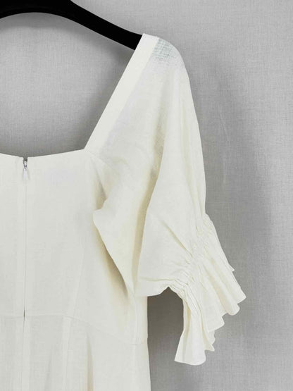 Pre - loved KAGE White Size Small Midi Dress at Reems Closet