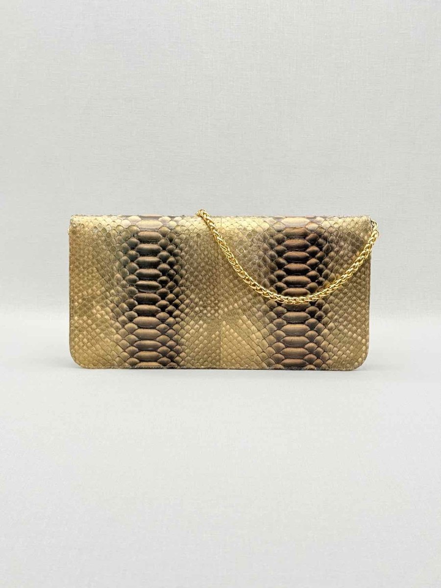 Pre - loved KARA ROSS Bronze Clutch at Reems Closet