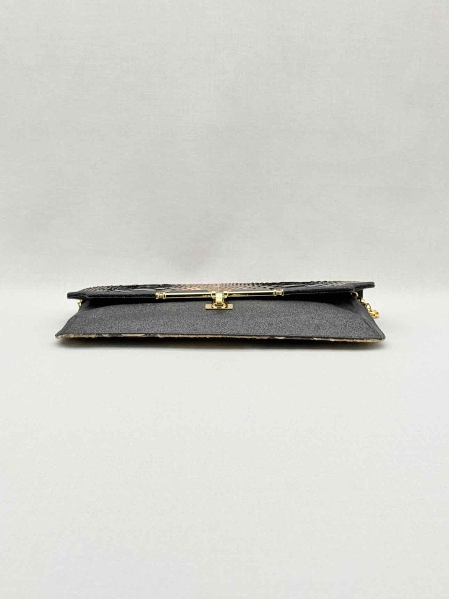 Pre - loved KARA ROSS Bronze Clutch at Reems Closet