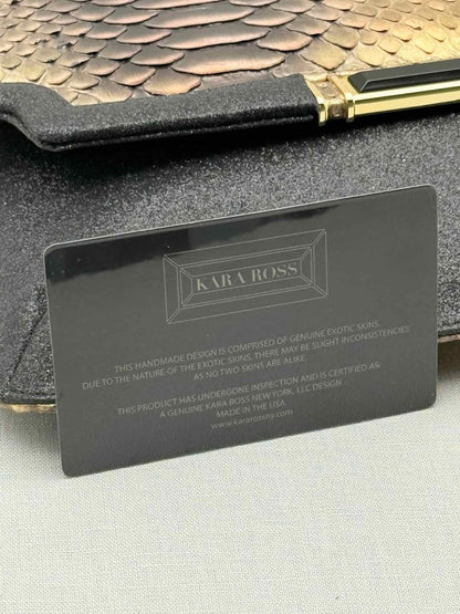 Pre - loved KARA ROSS Bronze Clutch at Reems Closet