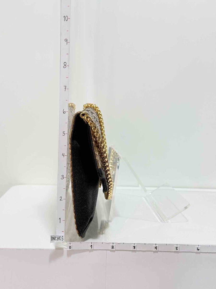 Pre - loved KARA ROSS Bronze Clutch at Reems Closet