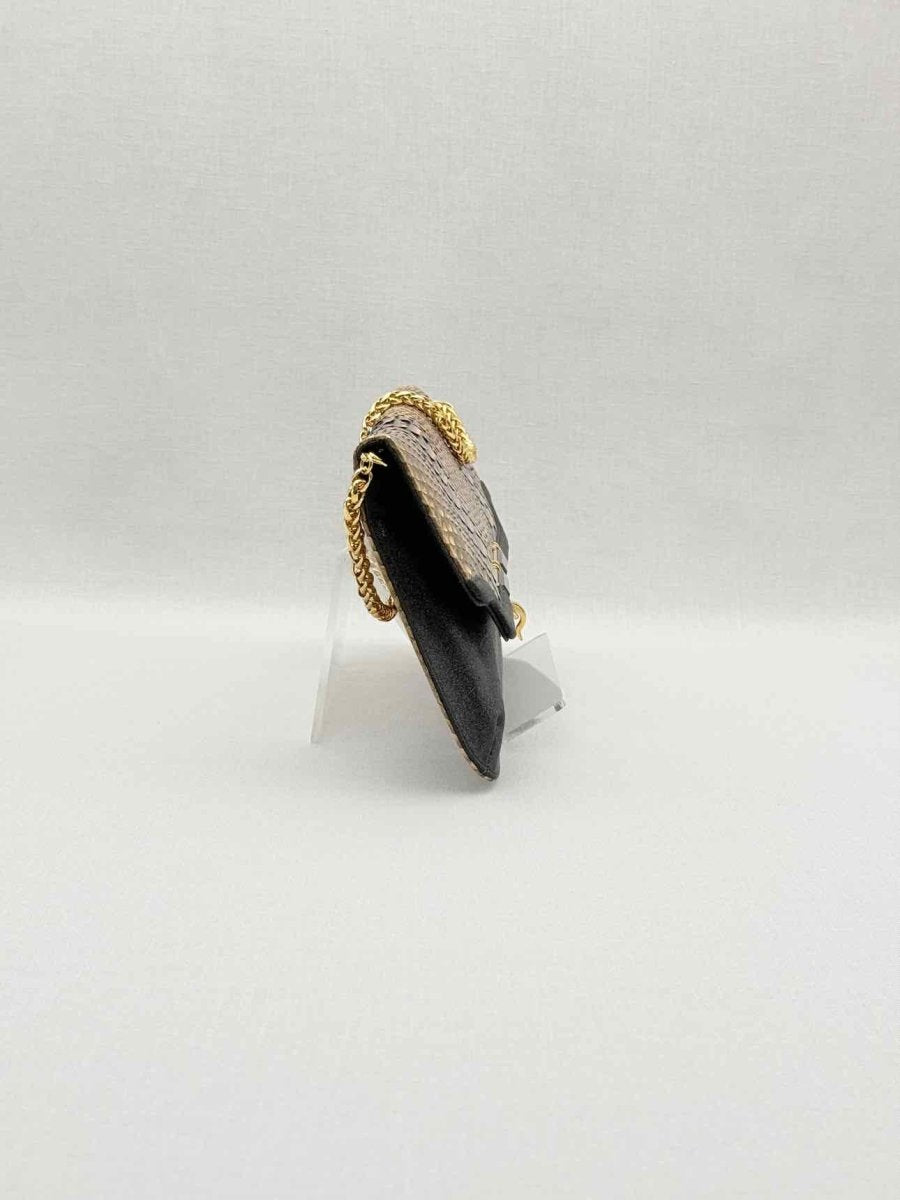 Pre - loved KARA ROSS Bronze Clutch at Reems Closet