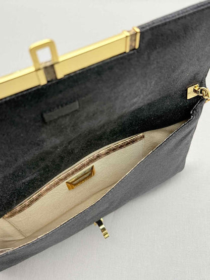 Pre - loved KARA ROSS Bronze Clutch at Reems Closet