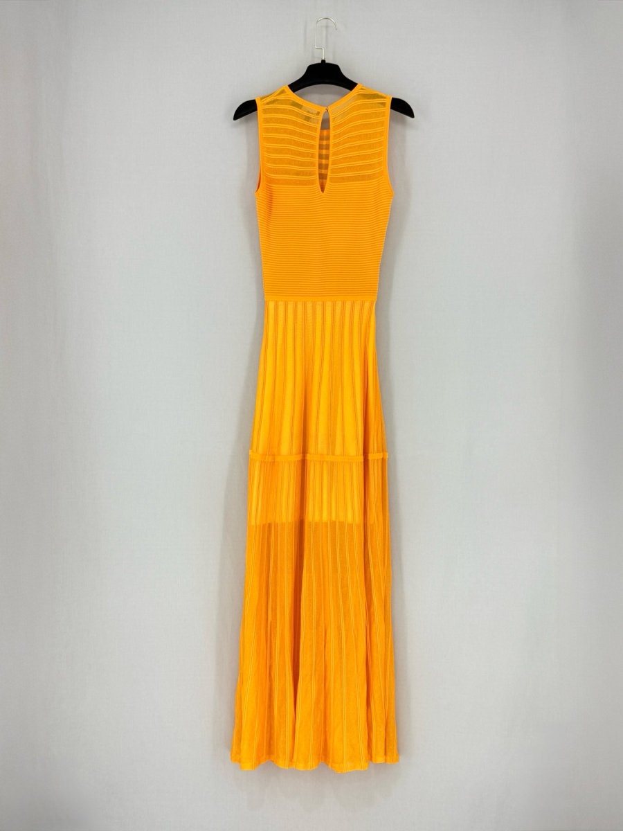 karen millen orange dress KAREN MILLEN Orange Size Small Long Dress