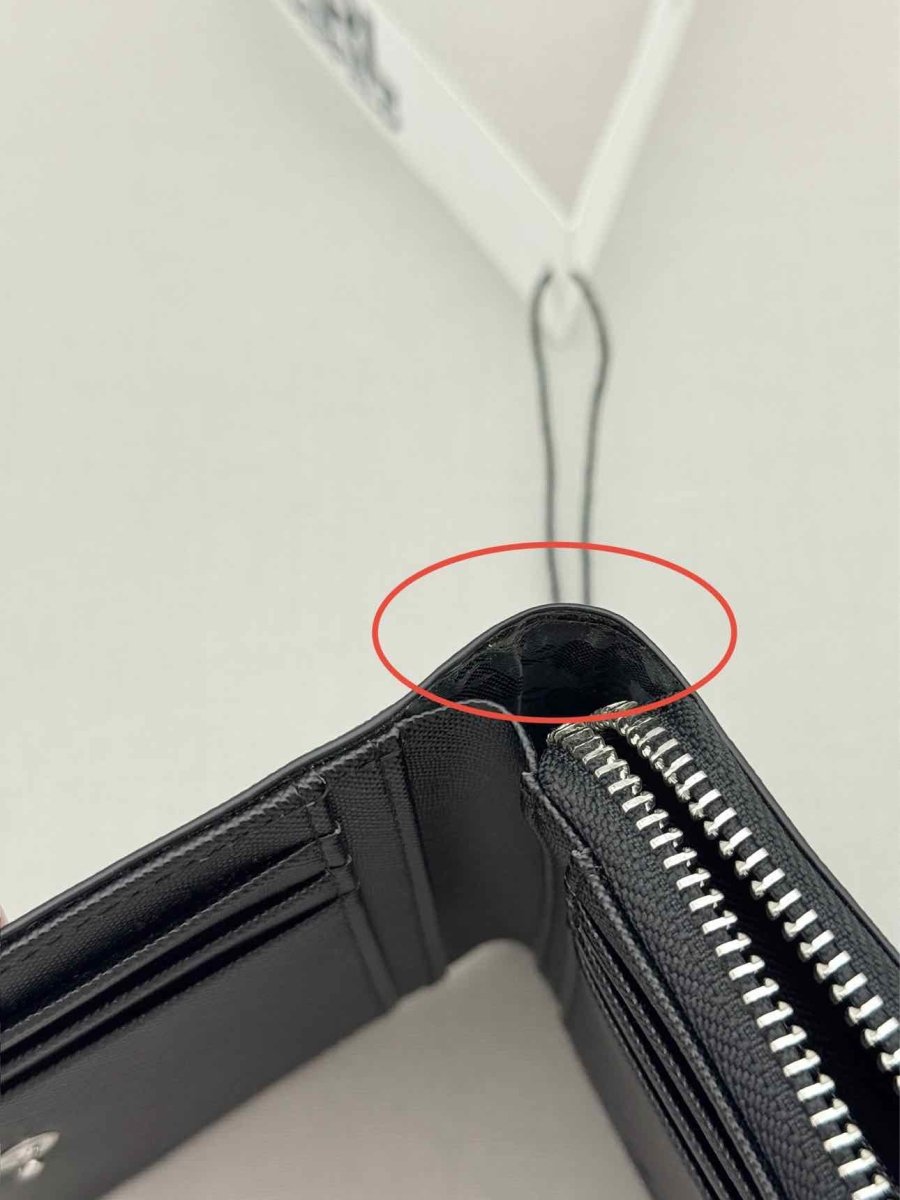 Pre - loved KARL LAGERFELD Black Compact Wallet at Reems Closet