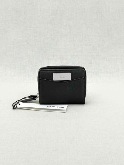 Pre - loved KARL LAGERFELD Black Compact Wallet at Reems Closet