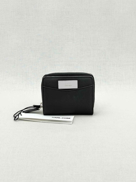 Pre - loved KARL LAGERFELD Black Compact Wallet at Reems Closet