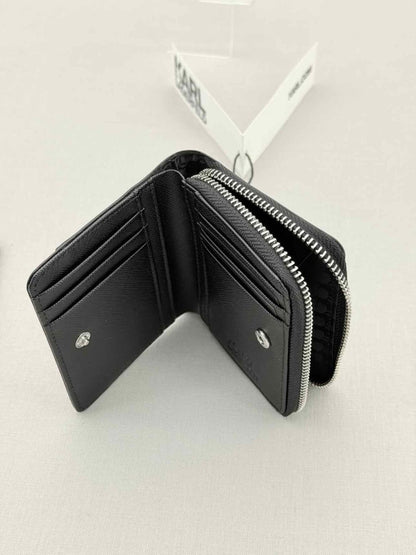 Pre - loved KARL LAGERFELD Black Compact Wallet at Reems Closet