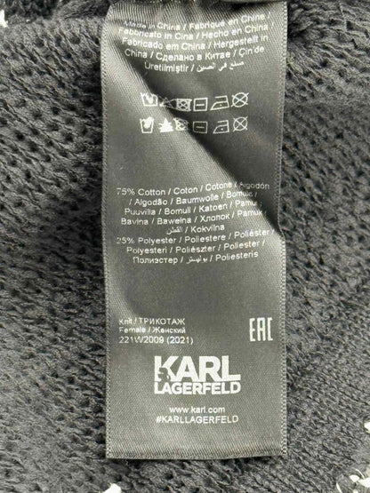 Pre - loved KARL LAGERFELD Black & White Knit Size XSmall Top at Reems Closet