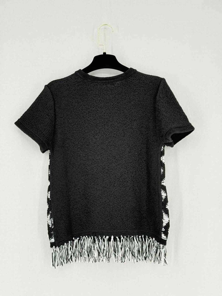 Pre - loved KARL LAGERFELD Black & White Knit Size XSmall Top at Reems Closet