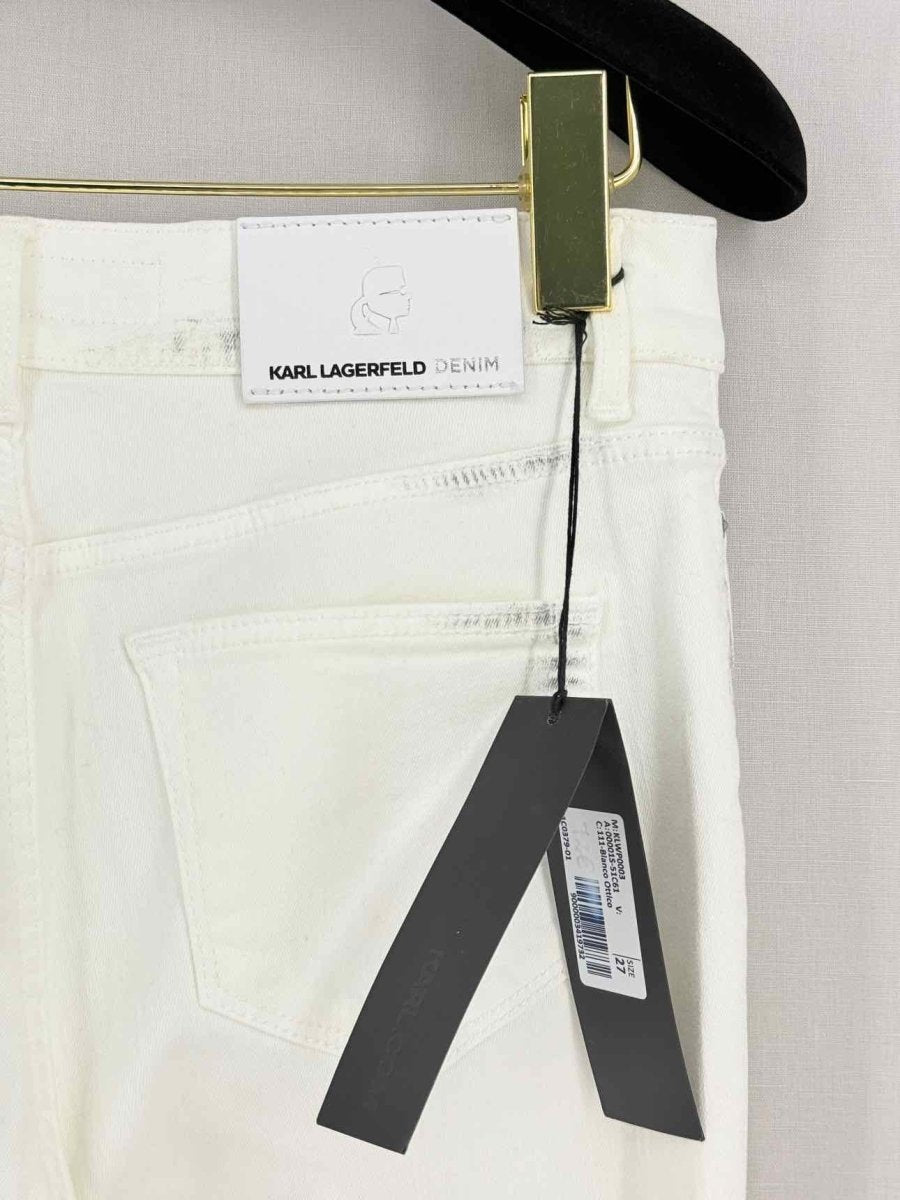 Pre-loved KARL LAGERFELD DENIM Off-white Size 27 Jeans at Reems Closet