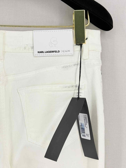 Pre-loved KARL LAGERFELD DENIM Off-white Size 27 Jeans at Reems Closet