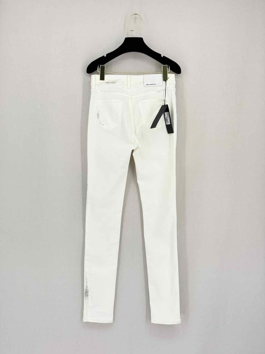 Pre-loved KARL LAGERFELD DENIM Off-white Size 27 Jeans at Reems Closet