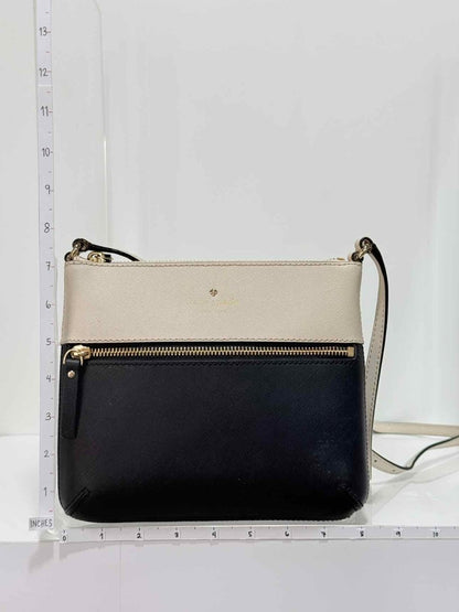 Pre - loved KATE SPADE Beige & Black Crossbody at Reems Closet