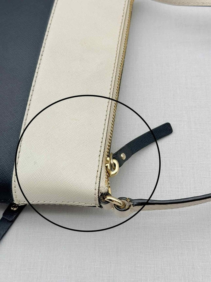 Pre - loved KATE SPADE Beige & Black Crossbody at Reems Closet