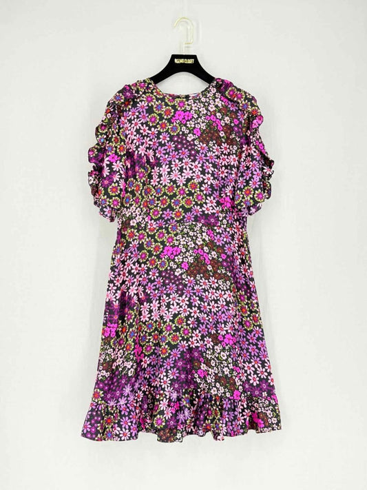 Pre - loved KATE SPADE Black Multicolor Floral Short Dress US10 at Reems Closet
