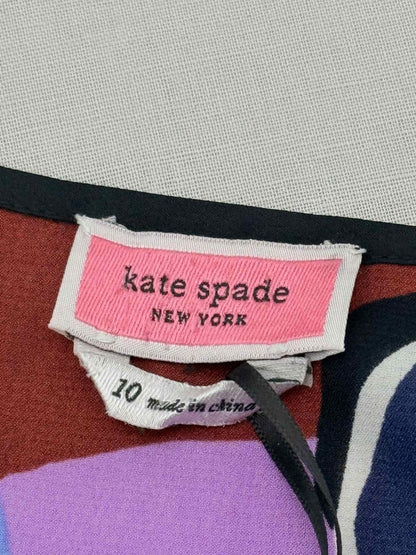 Pre - loved KATE SPADE Black Multicolor Size US 10 Long Skirt at Reems Closet