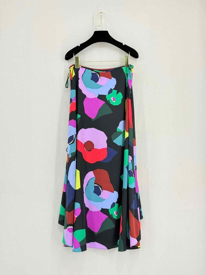 Pre - loved KATE SPADE Black Multicolor Size US 10 Long Skirt at Reems Closet
