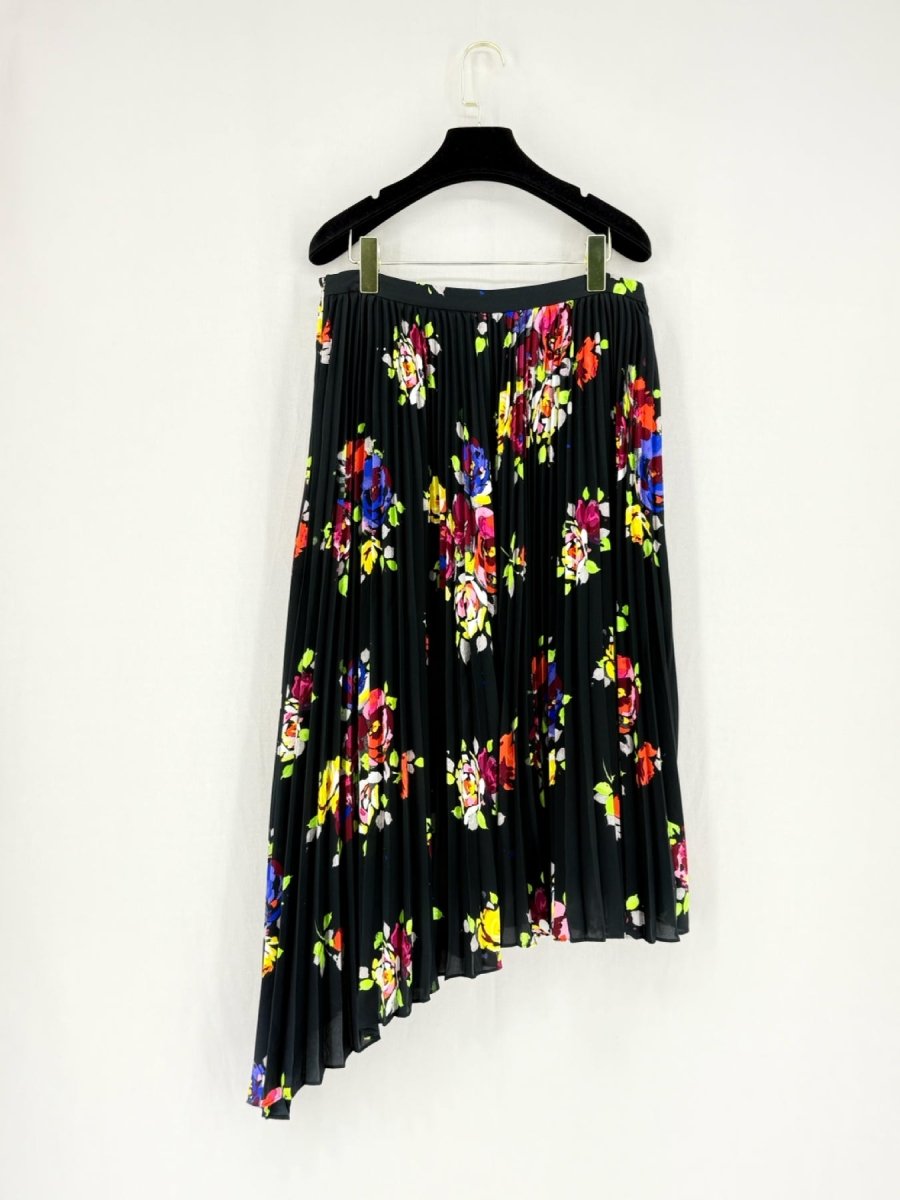 Pre - loved KATE SPADE Black Multicolor Size US 10 Midi Skirt at Reems Closet