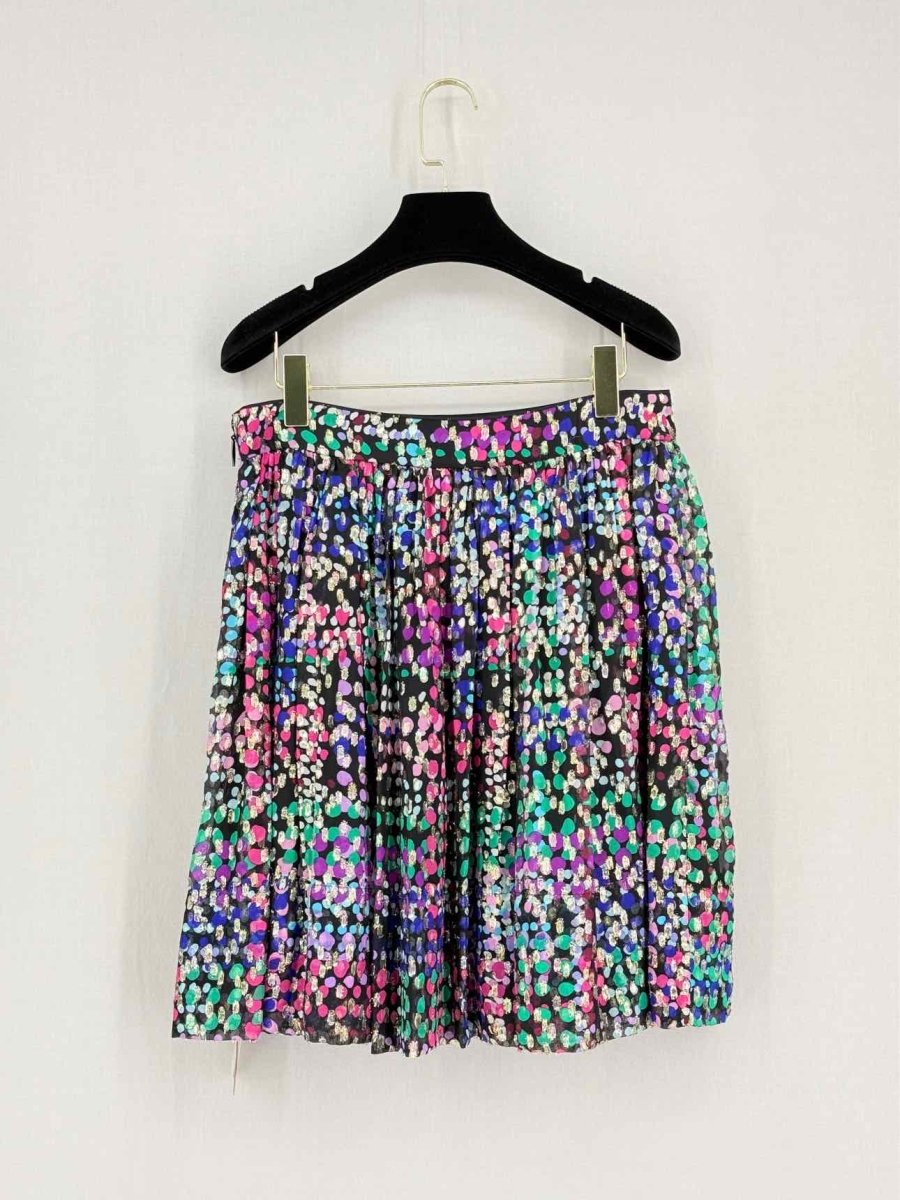 Pre - loved KATE SPADE Black Multicolor Size US 10 Mini Skirt at Reems Closet